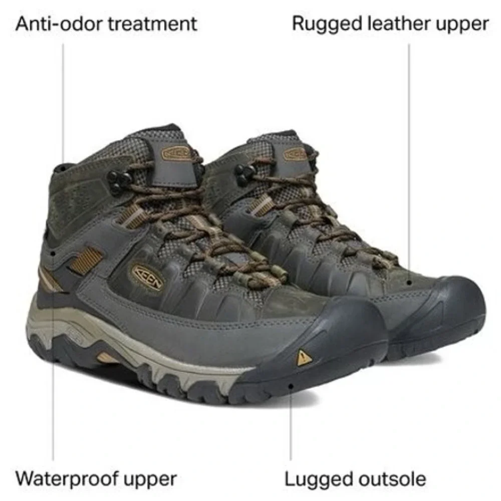 KEEN Targhee III Mid Waterproof Hiking Boots Men\'s 7 Brown Olive 1017787 Grunge KEEN Targhee III Mid Waterproof Hiking Boots Men main image 4